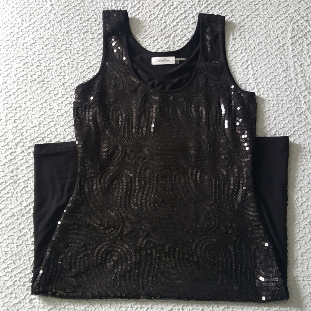 Black Fitted Sequin Mini Dress